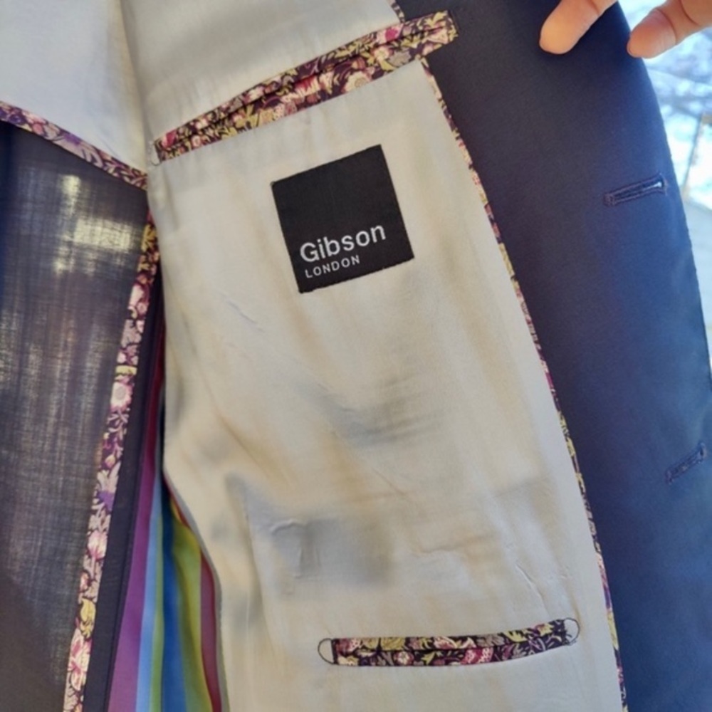 Gibson London Mens Suit, Ink Blue, size 40R